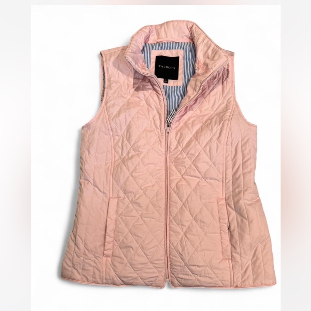 Talbots Pink Quilted Vest